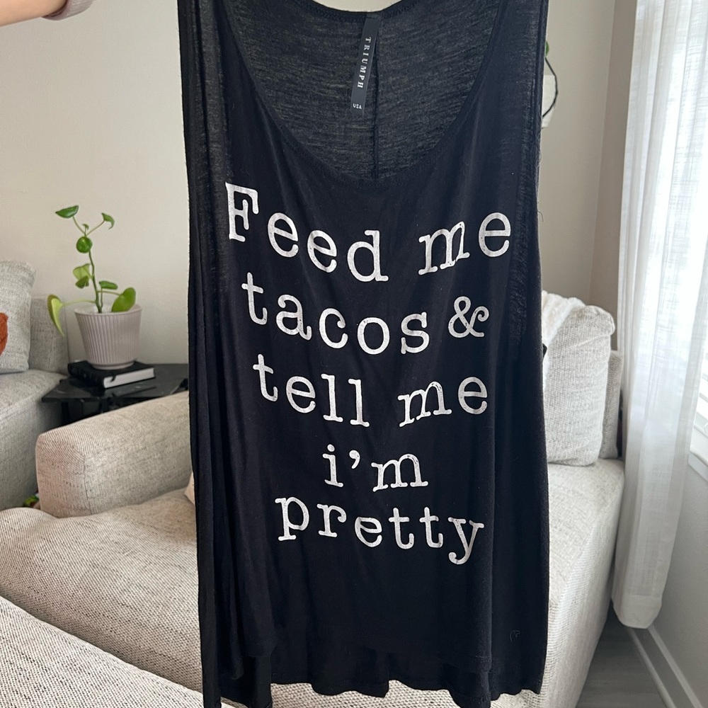 Black flowy tank top